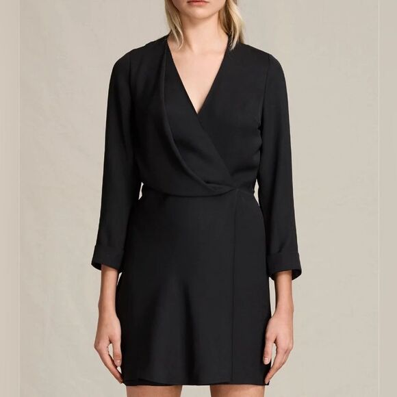 ALLSAINTS Rila Dress Black US 0 / UK 4 / EU 32 - Picture 1 of 5